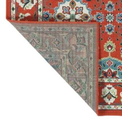 Kaleen Rugs Sunice 2'2" X 8' Tangerine, Ivory, Light Blue, Lime Green And Navy Runner 2 Kaleen Rugs Sunice 2'2" X 8' Tangerine, Ivory, Light Blue, Lime Green And Navy Runner -Carpet And Flooring Stores 5205069 3