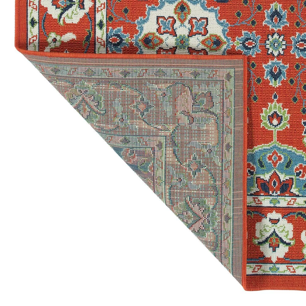 Kaleen Rugs Sunice 2'2" x 8' Tangerine, Ivory, Light Blue, Lime Green and Navy Runner Kaleen Rugs Sunice 2'2" X 8' Tangerine, Ivory, Light Blue, Lime Green And Navy Runner -Carpet And Flooring Stores 5205069 3