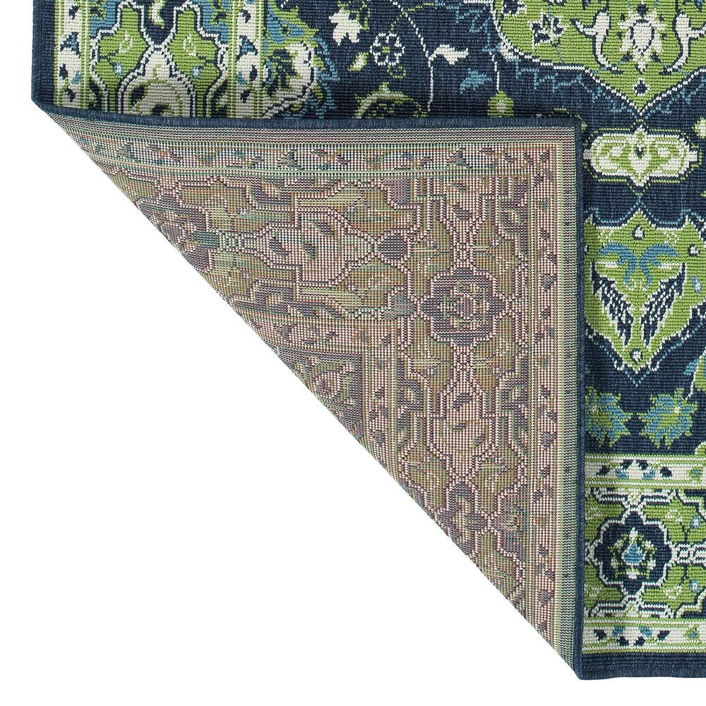 Kaleen Rugs Sunice 1'9" x 3' Navy, Lime Green, Ivory and Light Blue Area Rug Kaleen Rugs Sunice 1'9" X 3' Navy, Lime Green, Ivory And Light Blue Area Rug -Carpet And Flooring Stores 5205234 3