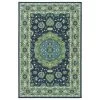 Kaleen Rugs Sunice 2'2" X 8' Navy, Lime Green, Ivory And Light Blue Runner