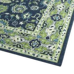 Kaleen Rugs Sunice 2'2" X 8' Navy, Lime Green, Ivory And Light Blue Runner -Carpet And Flooring Stores 5205242 2