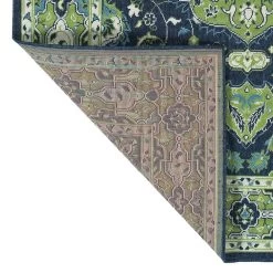 Kaleen Rugs Sunice 2'2" X 8' Navy, Lime Green, Ivory And Light Blue Runner -Carpet And Flooring Stores 5205242 3