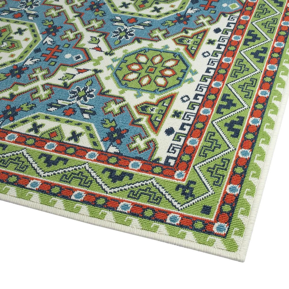 Kaleen Rugs Sunice 1'9" x 3' Light Blue, Lime Green, Tangerine and Ivory Area Rug Kaleen Rugs Sunice 1'9" X 3' Light Blue, Lime Green, Tangerine And Ivory Area Rug -Carpet And Flooring Stores 5205358 2