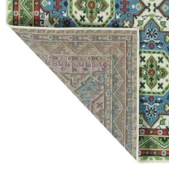 Kaleen Rugs Sunice 1'9" X 3' Light Blue, Lime Green, Tangerine And Ivory Area Rug 2 Kaleen Rugs Sunice 1'9" X 3' Light Blue, Lime Green, Tangerine And Ivory Area Rug -Carpet And Flooring Stores 5205358 3