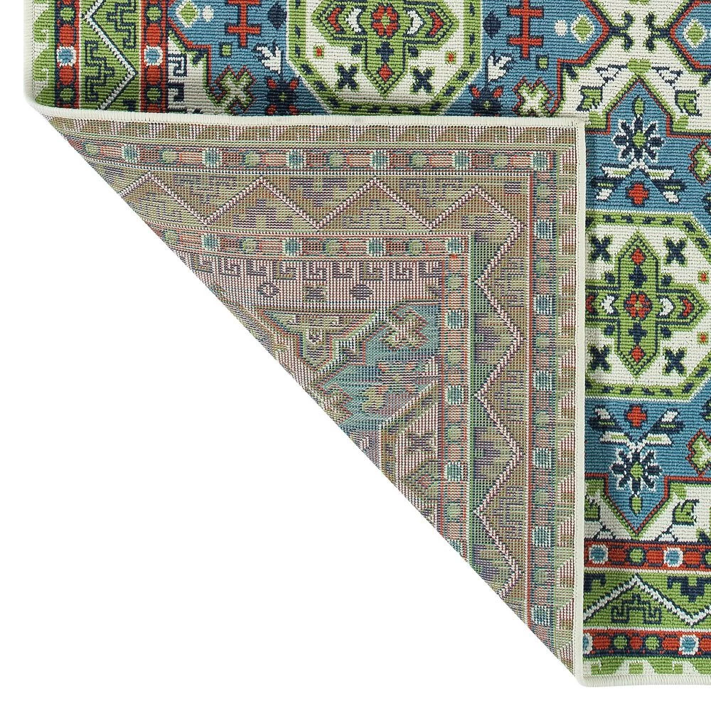Kaleen Rugs Sunice 1'9" x 3' Light Blue, Lime Green, Tangerine and Ivory Area Rug Kaleen Rugs Sunice 1'9" X 3' Light Blue, Lime Green, Tangerine And Ivory Area Rug -Carpet And Flooring Stores 5205358 3