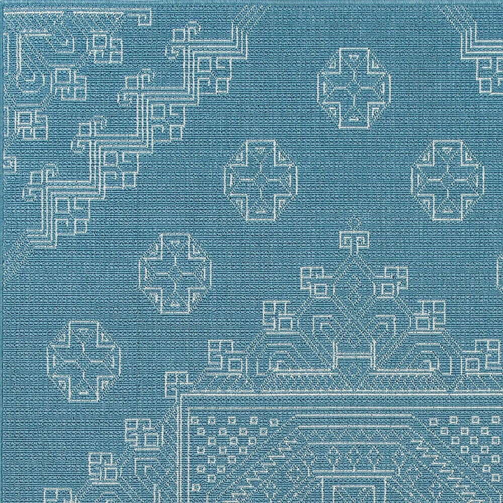 Kaleen Rugs Sunice SUN15-79 2'2" x 8' Light Blue and Ivory Runner Kaleen Rugs Sunice SUN15-79 2'2" X 8' Light Blue And Ivory Runner -Carpet And Flooring Stores 5205481 5