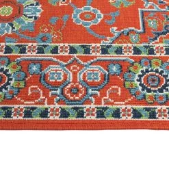 Kaleen Rugs Sunice 2'2" X 8' Tangerine, Light Blue, Navy, Ivory And Lime Green Runner -Carpet And Flooring Stores 5205549 4