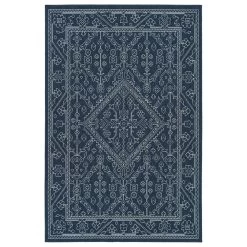 Kaleen Rugs Sunice 1'9" X 3' Navy And White Area Rug