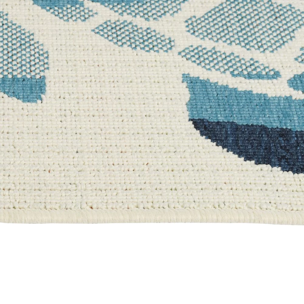 Kaleen Rugs Amalie 1'9" x 3' Ivory, Light Blue and Navy Indoor/Outdoor Area Rug Kaleen Rugs Amalie 1'9" X 3' Ivory, Light Blue And Navy Indoor/Outdoor Area Rug -Carpet And Flooring Stores 5205838 4