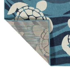 Kaleen Rugs Amalie 2'2" X 8' Light Blue, Ivory And Navy Indoor/Outdoor Runner -Carpet And Flooring Stores 5205903 3