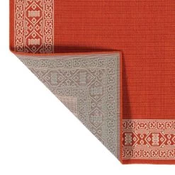 Kaleen Rugs Amalie 1'9" X 3' Tangerine And Ivory Indoor/Outdoor Area Rug -Carpet And Flooring Stores 5206265 3
