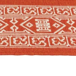 Kaleen Rugs Amalie 1'9" X 3' Tangerine And Ivory Indoor/Outdoor Area Rug -Carpet And Flooring Stores 5206265 4