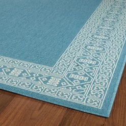 Kaleen Rugs Amalie AML06-79 1'9" X 3' Light Blue And Ivory Indoor/Outdoor Area Rug 1 Kaleen Rugs Amalie AML06-79 1'9" X 3' Light Blue And Ivory Indoor/Outdoor Area Rug -Carpet And Flooring Stores 5206323 2