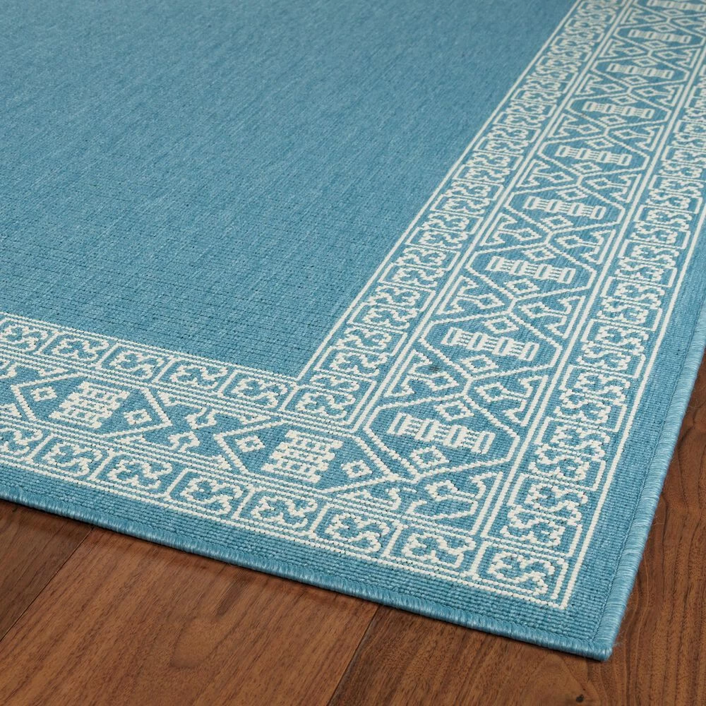 Kaleen Rugs Amalie AML06-79 1'9" x 3' Light Blue and Ivory Indoor/Outdoor Area Rug Kaleen Rugs Amalie AML06-79 1'9" X 3' Light Blue And Ivory Indoor/Outdoor Area Rug -Carpet And Flooring Stores 5206323 2