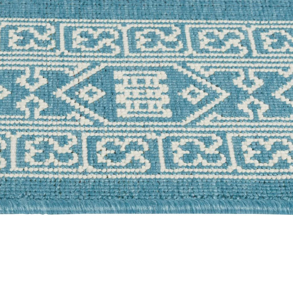 Kaleen Rugs Amalie AML06-79 1'9" x 3' Light Blue and Ivory Indoor/Outdoor Area Rug Kaleen Rugs Amalie AML06-79 1'9" X 3' Light Blue And Ivory Indoor/Outdoor Area Rug -Carpet And Flooring Stores 5206323 4