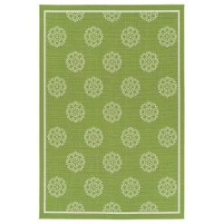 Kaleen Rugs Amalie AML07-96 1'9" X 3' Lime Green And Ivory Indoor/Outdoor Area Rug