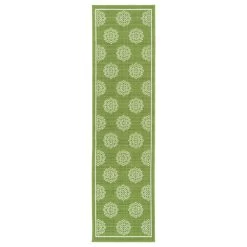 Kaleen Rugs Amalie AML07-96 2'2" X 8' Lime Green And Ivory Indoor/Outdoor Runner