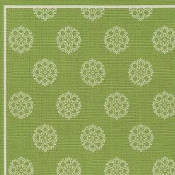 Kaleen Rugs Amalie AML07-96 2'2" X 8' Lime Green And Ivory Indoor/Outdoor Runner -Carpet And Flooring Stores 5206570 5