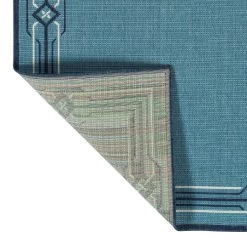 Kaleen Rugs Amalie 2'2" X 8' Light Blue, Navy And Ivory Indoor/Outdoor Runner 2 Kaleen Rugs Amalie 2'2" X 8' Light Blue, Navy And Ivory Indoor/Outdoor Runner -Carpet And Flooring Stores 5206695 3