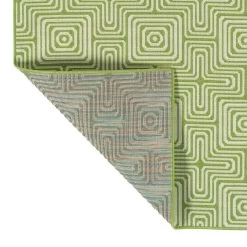 Kaleen Rugs Amalie AML 10-96 2'2" X 8' Lime Green And Ivory Indoor/Outdoor Runner -Carpet And Flooring Stores 5206935 3
