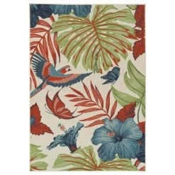 Kaleen Rugs Amalie 1'9" X 3' Ivory, Blue, Red And Navy Indoor/Outdoor Area Rug