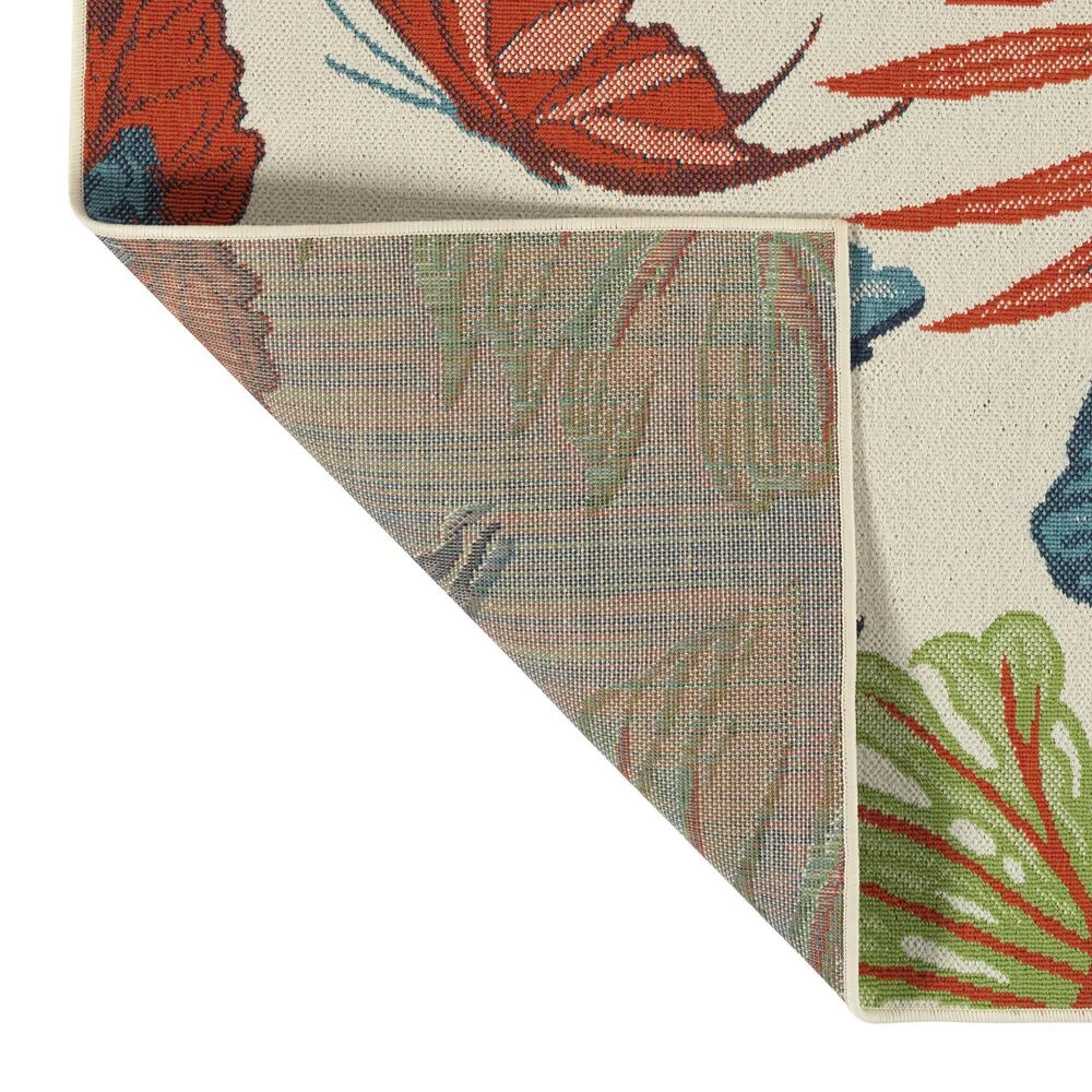 Kaleen Rugs Amalie 1'9" x 3' Ivory, Blue, Red and Navy Indoor/Outdoor Area Rug Kaleen Rugs Amalie 1'9" X 3' Ivory, Blue, Red And Navy Indoor/Outdoor Area Rug -Carpet And Flooring Stores 5207107 3