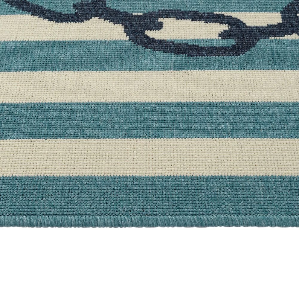 Kaleen Rugs Amalie Anchor 1'9" x 3' Light Blue, Navy and Ivory Indoor/Outdoor Area Rug Kaleen Rugs Amalie Anchor 1'9" X 3' Light Blue, Navy And Ivory Indoor/Outdoor Area Rug -Carpet And Flooring Stores 5207289 4