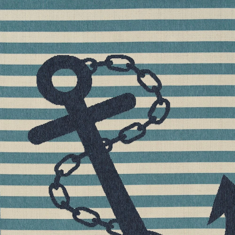 Kaleen Rugs Amalie Anchor 1'9" x 3' Light Blue, Navy and Ivory Indoor/Outdoor Area Rug Kaleen Rugs Amalie Anchor 1'9" X 3' Light Blue, Navy And Ivory Indoor/Outdoor Area Rug -Carpet And Flooring Stores 5207289 5