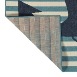 Kaleen Rugs Amalie Anchor 2'2" X 8' Light Blue, Navy And Ivory Indoor/Outdoor Runner -Carpet And Flooring Stores 5207297 3