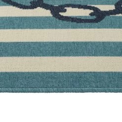 Kaleen Rugs Amalie Anchor 2'2" X 8' Light Blue, Navy And Ivory Indoor/Outdoor Runner -Carpet And Flooring Stores 5207297 4