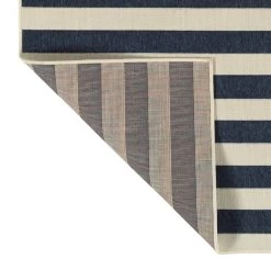 Kaleen Rugs Amalie Striped 2'2" X 8' Blue And Ivory Indoor/Outdoor Runner 2 Kaleen Rugs Amalie Striped 2'2" X 8' Blue And Ivory Indoor/Outdoor Runner -Carpet And Flooring Stores 5207354 3