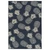 Kaleen Rugs Amalie Pineapple 2'2" X 8' Blue And Ivory Indoor/Outdoor Runner
