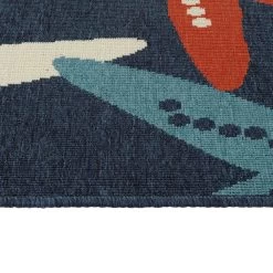 Kaleen Rugs Amalie Starfish 2'2" X 8' Navy, Ivory, Light Blue And Tangerine Indoor/Outdoor Runner -Carpet And Flooring Stores 5207719 4
