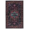Kaleen Rugs Zumba Beach 2' X 3' Navy, Pink, Gold, Turquoise, Grey, Plum And Black Area Rug
