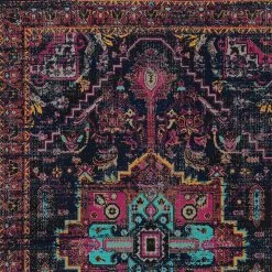 Kaleen Rugs Zumba Beach 2' X 3' Navy, Pink, Gold, Turquoise, Grey, Plum And Black Area Rug -Carpet And Flooring Stores 5208311 6