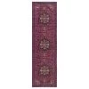 Kaleen Rugs Kaleen Rugs Zuma Beach 2'2" X 7'6" Pink, Plum, Gold, Navy, Grey, Turquoise And Black Runner