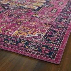 Kaleen Rugs Kaleen Rugs Zuma Beach 2'2" X 7'6" Pink, Plum, Gold, Navy, Grey, Turquoise And Black Runner -Carpet And Flooring Stores 5208360 3