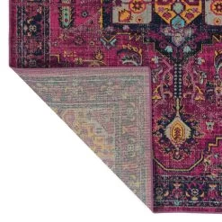 Kaleen Rugs Kaleen Rugs Zuma Beach 2'2" X 7'6" Pink, Plum, Gold, Navy, Grey, Turquoise And Black Runner -Carpet And Flooring Stores 5208360 5