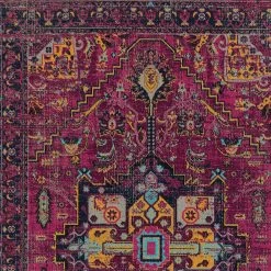 Kaleen Rugs Kaleen Rugs Zuma Beach 2'2" X 7'6" Pink, Plum, Gold, Navy, Grey, Turquoise And Black Runner -Carpet And Flooring Stores 5208360 6