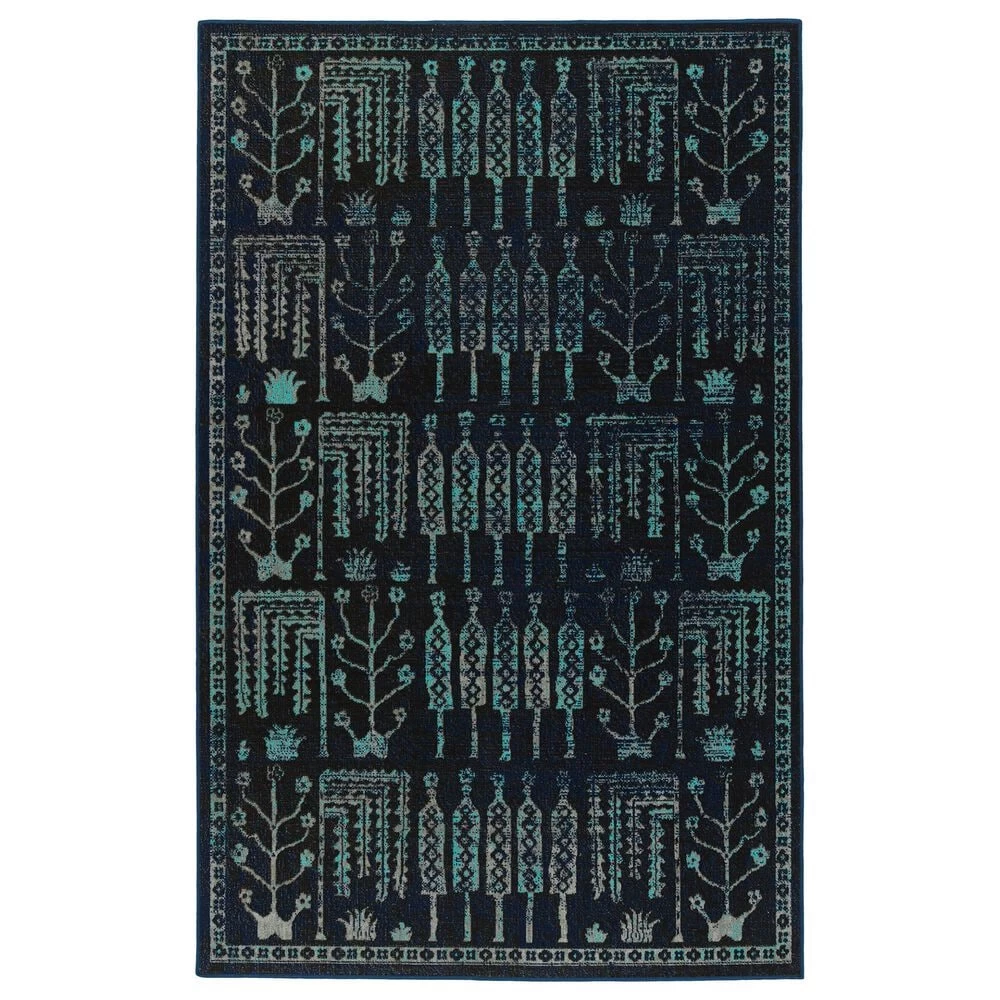 Kaleen Rugs Kaleen Rugs Zumba Beach 2' x 3' Navy, Black, Turquoise and Grey Area Rug Kaleen Rugs Kaleen Rugs Zumba Beach 2' X 3' Navy, Black, Turquoise And Grey Area Rug -Carpet And Flooring Stores 5208501 1