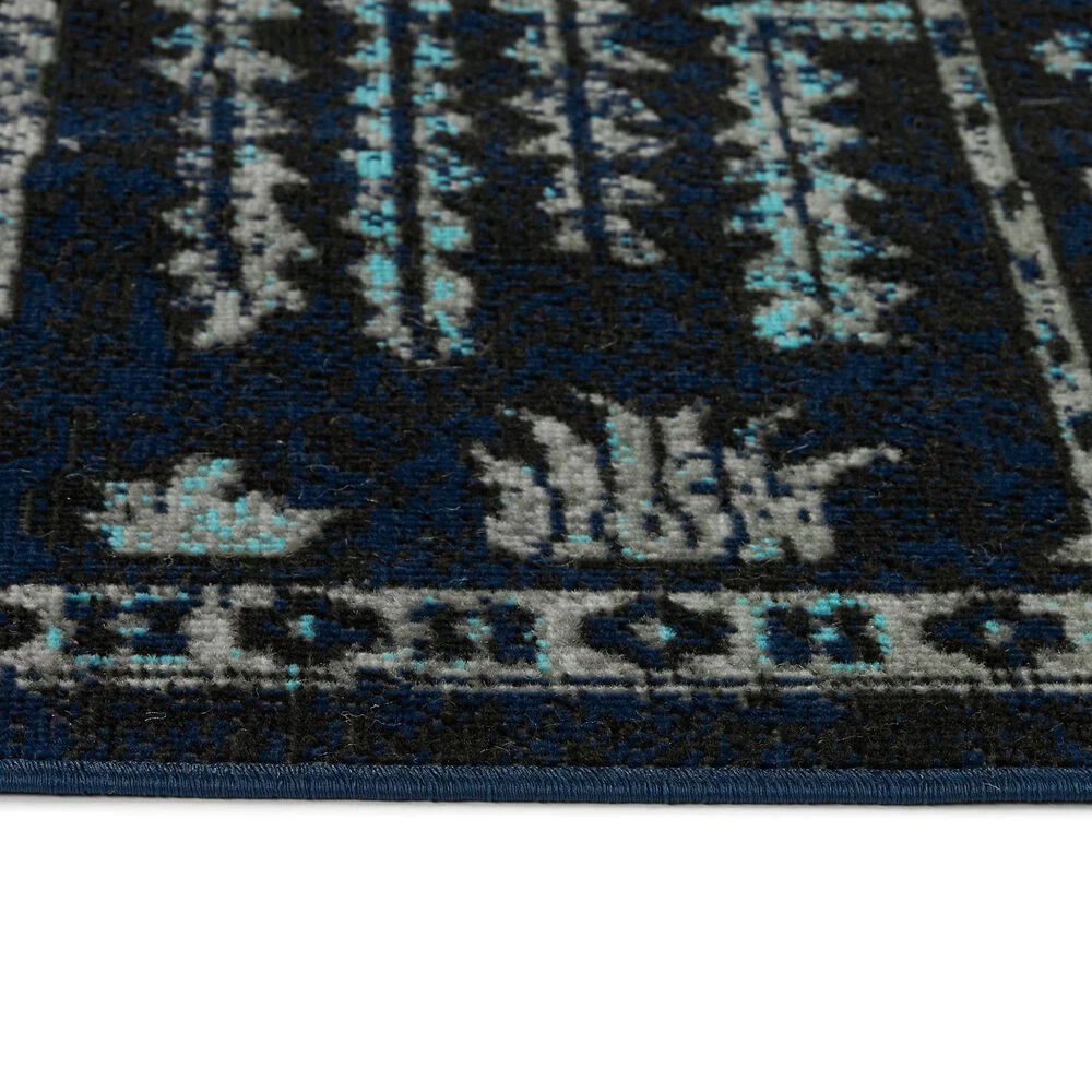 Kaleen Rugs Kaleen Rugs Zumba Beach 2' x 3' Navy, Black, Turquoise and Grey Area Rug Kaleen Rugs Kaleen Rugs Zumba Beach 2' X 3' Navy, Black, Turquoise And Grey Area Rug -Carpet And Flooring Stores 5208501 4
