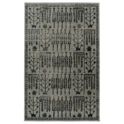Kaleen Rugs Zumba Beach 2'2" X 7'6" Grey, Silver And Black Runner