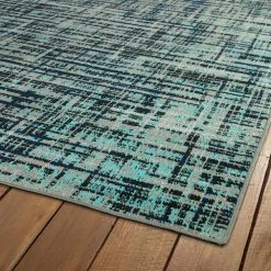 Kaleen Rugs Kaleen Rugs Zuma Beach 2'2" X 7'6" Turquoise, Grey, Navy And Black Runner -Carpet And Flooring Stores 5208733 3