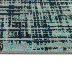 Kaleen Rugs Kaleen Rugs Zuma Beach 2'2" X 7'6" Turquoise, Grey, Navy And Black Runner -Carpet And Flooring Stores 5208733 4