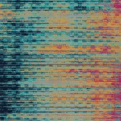 Kaleen Rugs Kaleen Rugs Zuma Beach 2'2" X 7'6" Turquoise, Navy, Gold, Pink And Grey Indoor/Outdoor Runner -Carpet And Flooring Stores 5208816 6