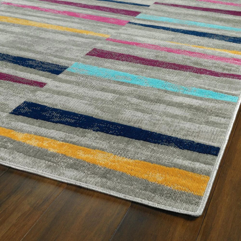 Kaleen Rugs Kaleen Rugs Zumba Beach 2' x 3' Grey, Silver, Gold, Turquoise, Pink, Plum and Navy Indoor/Outdoor Area Rug Kaleen Rugs Kaleen Rugs Zumba Beach 2' X 3' Grey, Silver, Gold, Turquoise, Pink, Plum And Navy Indoor/Outdoor Area Rug -Carpet And Flooring Stores 5208899 3