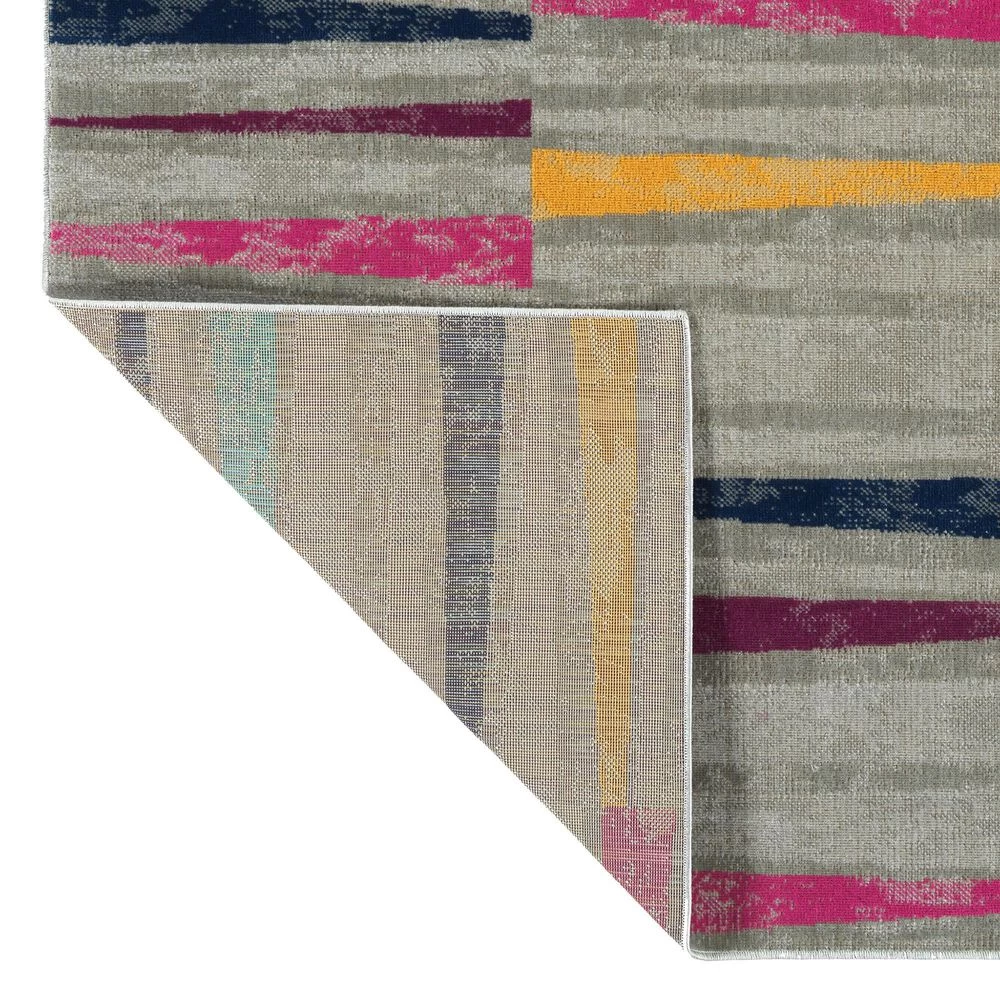 Kaleen Rugs Kaleen Rugs Zumba Beach 2' x 3' Grey, Silver, Gold, Turquoise, Pink, Plum and Navy Indoor/Outdoor Area Rug Kaleen Rugs Kaleen Rugs Zumba Beach 2' X 3' Grey, Silver, Gold, Turquoise, Pink, Plum And Navy Indoor/Outdoor Area Rug -Carpet And Flooring Stores 5208899 4