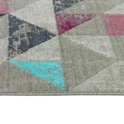 Kaleen Rugs Kaleen Rugs Zumba Beach 2' X 3' Grey, Silver, Navy, Gold, Turquoise, Pink And Plum Indoor/Outdoor Area Rug -Carpet And Flooring Stores 5208956 5