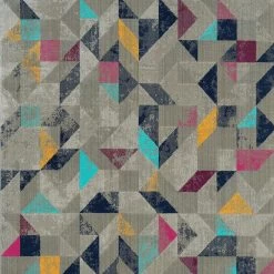 Kaleen Rugs Kaleen Rugs Zumba Beach 2' X 3' Grey, Silver, Navy, Gold, Turquoise, Pink And Plum Indoor/Outdoor Area Rug -Carpet And Flooring Stores 5208956 6