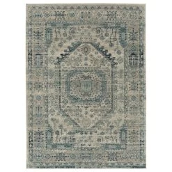 Kaleen Rugs Kaleen Rugs Zumba Beach Oriental 2' X 3' Turquoise, Blue, Light Blue And Navy Indoor/Outdoor Area Rug